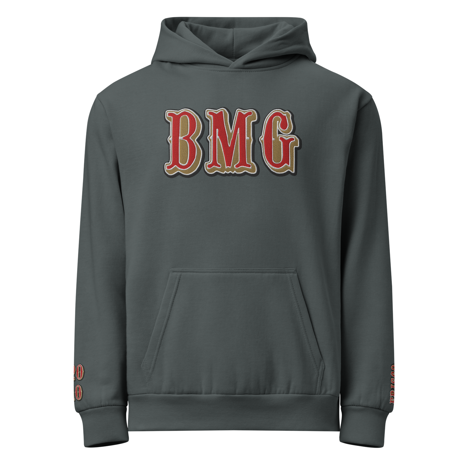 BMG Niner Tribute Embroidered Premium Urban garment-dyed hoodie - Image 2